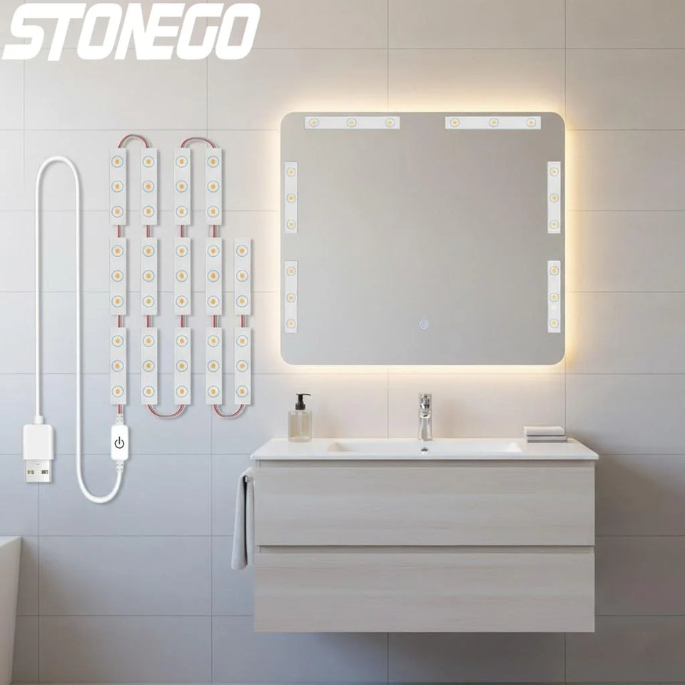 Nuevo Espejo LED Ajustable Recargable Maquillaje