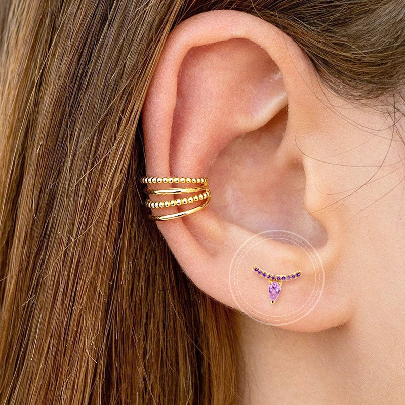 Nuevos Aretes Chapados en oro e hipoalergénicos